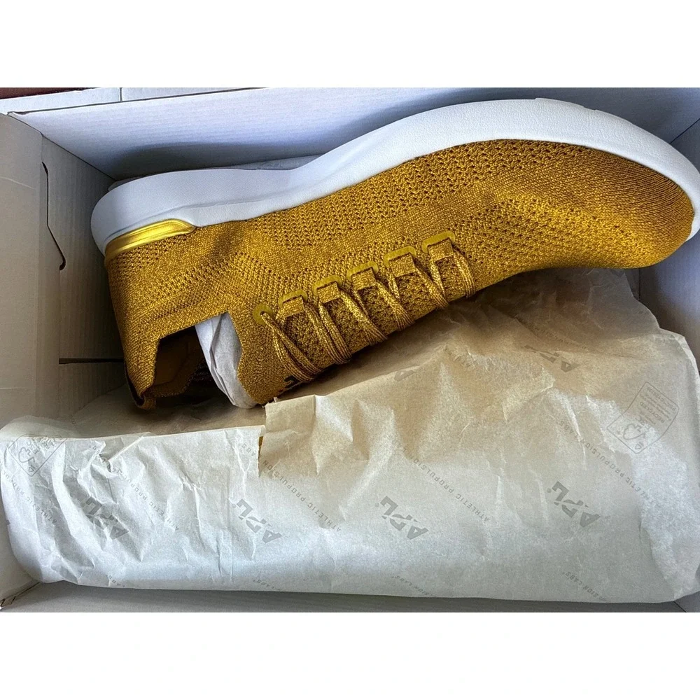 APL TechLoom Breeze Mens 24K Gold Running Shoes Size 10.5 Healthty Feet Strong‎